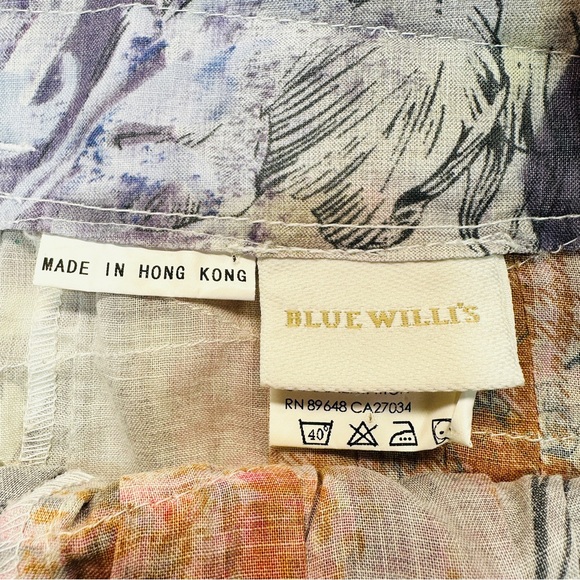 Blue Willi’s Denmark Linen Multicolor Floral / Geometric Skirt - Picture 9 of 11